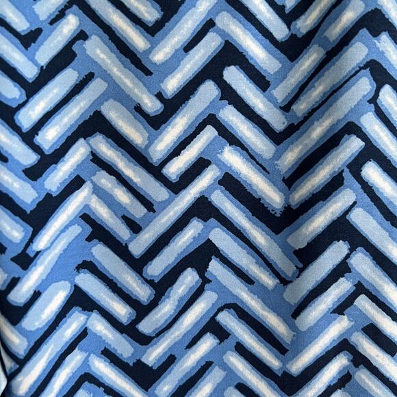 J. McLaughlin Lottie Pant Leggings Side Stripe Blue Ladder Geo XS NWT - Picture 2 of 6